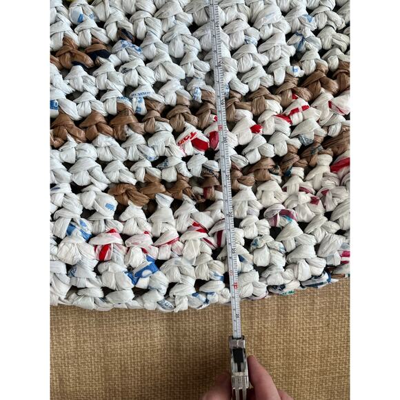 Handmade Recycled Grocery Bag Tote (Extra Long: 16.5" x 24.5") - Picture 7 of 9